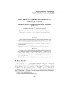 Some Alternative Predictive Estimators of Population Variance poblacional