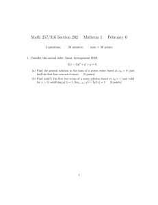 Math 257/316 Section 202 Midterm 1 February 6 2 questions;