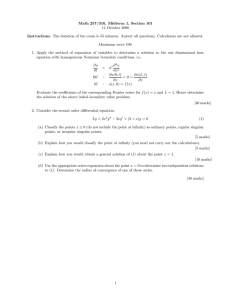 Math 257/316, Midterm 1, Section 101 11 October 2006