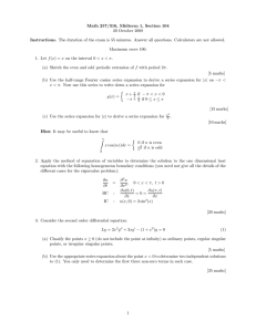 Math 257/316, Midterm 1, Section 104 20 October 2008