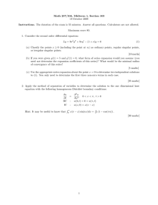 Math 257/316, Midterm 1, Section 103 19 October 2009