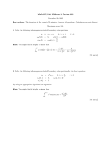Math 257/316, Midterm 2, Section 103 November 20, 2009