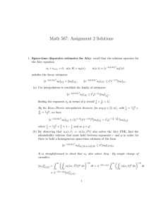 Math 567: Assignment 2 Solutions