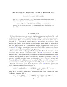 ON POLYNOMIAL CONFIGURATIONS IN FRACTAL SETS