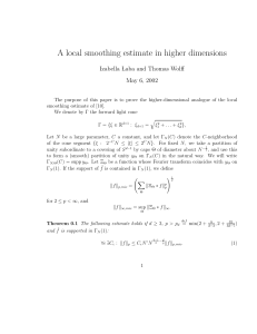 A local smoothing estimate in higher dimensions May 6, 2002