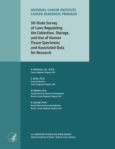 50-State Survey of Laws Regulating the Collection, Storage, and Use of Human
