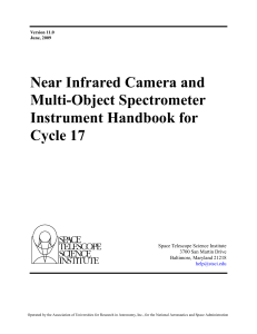 Near Infrared Camera and Multi-Object Spectrometer Instrument Handbook for Cycle 17