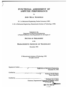 FUNCTIONAL  ASSESSMENT  OF AMPUTEE  PERFORMANCE