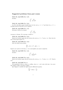 Suggested problems from past exams