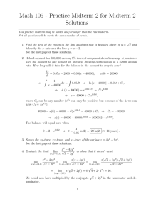 Math 105 - Practice Midterm 2 for Midterm 2 Solutions