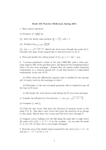 Math 105 Practice Midterm2, Spring 2011 1. Short answer questions (1) Evaluate