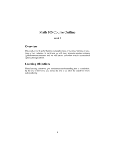 Math 105 Course Outline Overview Week 3