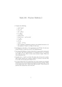 Math 105 - Practice Midterm 2