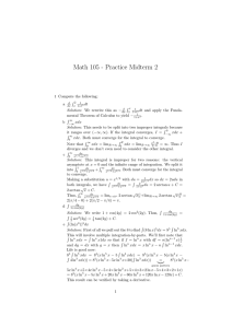 Math 105 - Practice Midterm 2