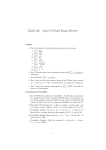 Math 105 - April 10 Final Exam Review