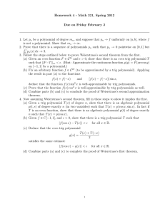 Homework 4 - Math 321, Spring 2012 1. Let p