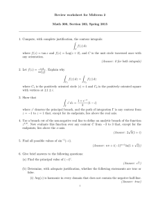Review worksheet for Midterm 2 Math 300, Section 202, Spring 2015
