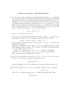Homework 3 Solutions - Math 321,Spring 2015 → f uniformly