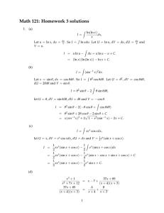 Math 121: Homework 3 solutions ( ) =