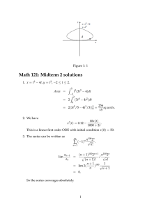 Math 121: Midterm 2 solutions − ≤ =