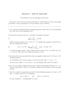 Homework 1 - Math 541, Spring 2016