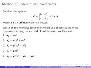 Method of undetermined coefficients