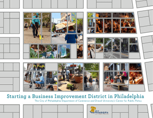 Starting a Business Improvement District in Philadelphia Philadelphia City of