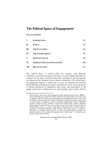 The Ethical Space of Engagement