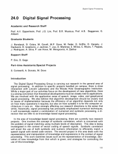 24.0 Digital  Signal  Processing