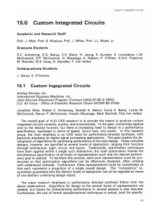 15.0 Custom  Integrated  Circuits 15.1 Custom  Ingegrated  Circuits