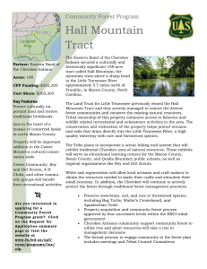 Hall Mountain Tract Community Forest Program
