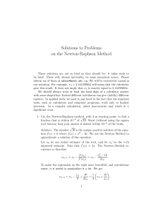 Solutions to Problems on the Newton-Raphson Method
