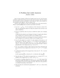 A Problem List (with Answers) Andrew Adler