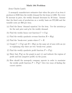 Math 184 Problem (from Charles Lamb)