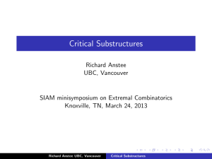 Critical Substructures