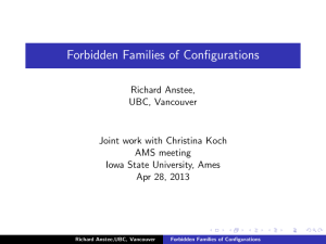 Forbidden Families of Configurations
