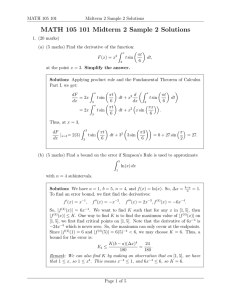 MATH 105 101 Midterm 2 Sample 2 Solutions