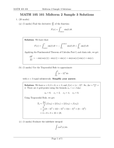 MATH 105 101 Midterm 2 Sample 3 Solutions