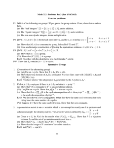 Math 322: Problem Set 3 (due 1/10/2015) Practice problems