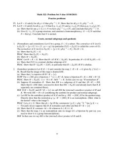 Math 322: Problem Set 5 (due 15/10/2015) Practice problems