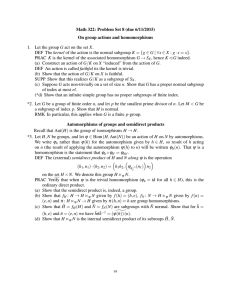 Math 322: Problem Set 8 (due 6/11/2015) 1.