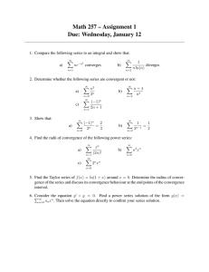Math 257 – Assignment 1 Due: Wednesday, January 12