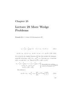 Lecture 29 More Wedge Problems Chapter 25