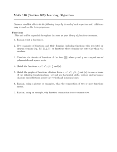 Math 110 (Section 002) Learning Objectives