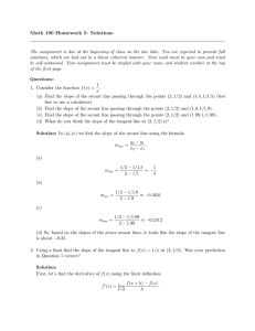 Math 190 Homework 5: Solutions