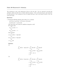 Math 190 Homework 9: Solutions