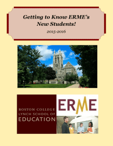 Getting to Know ERME’s New Students! 2015-2016