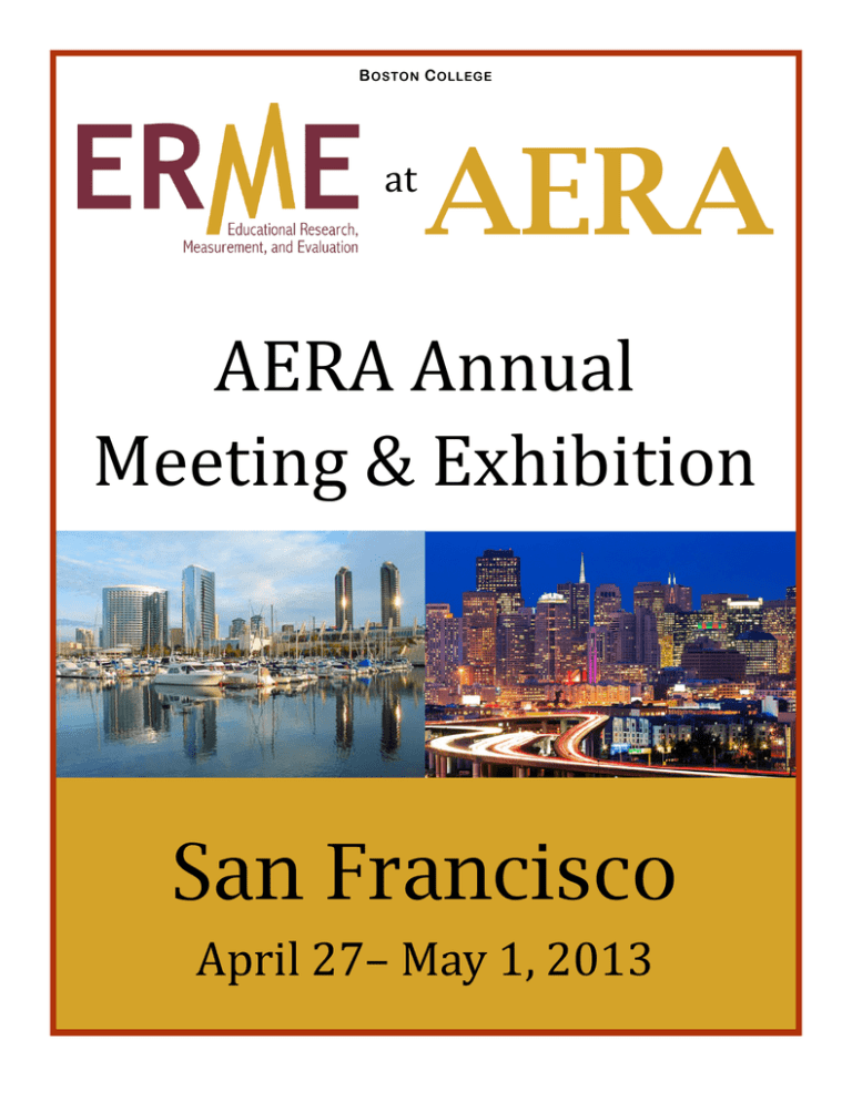 AERA San Francisco AERA Annual Meeting & Exhibition