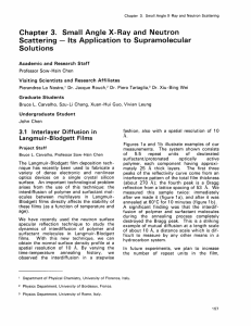 Chapter  3.  Small  Angle  X-Ray ... Scattering  - Its  Application to  Supramolecular Solutions