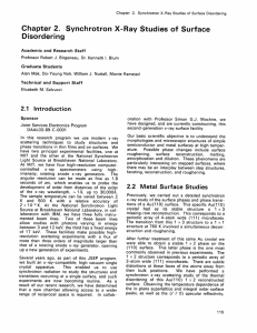 Chapter  2.  Synchrotron  X-Ray  Studies ... Disordering 2.1  Introduction